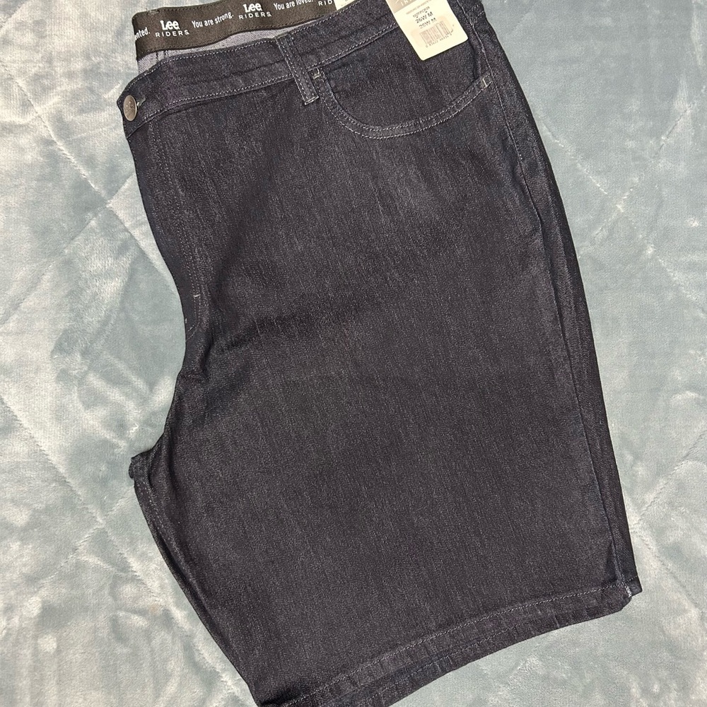 Lee riders women shorts black denim size 26 new